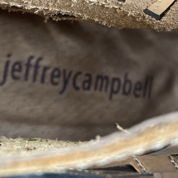 Jeffrey Campbell Women’s Rodillo Tan Leather Wedge Sandal Size US 9.5 - Picture 11 of 12